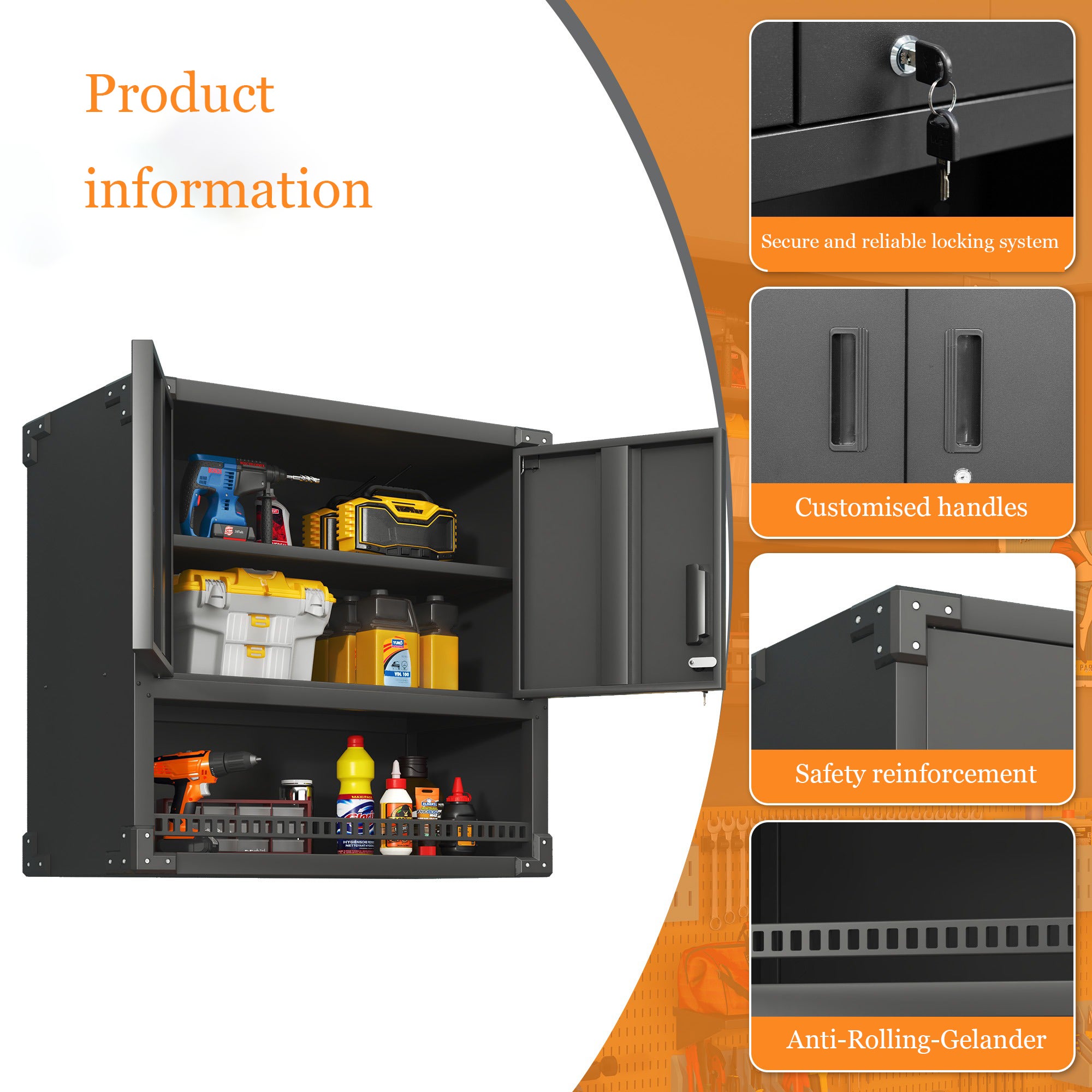 Armadio Metallico Per Officina Con Piani, Cassetti E Separatori Verniciato Monoblocco Cm. 100x50x200h - Foto 11