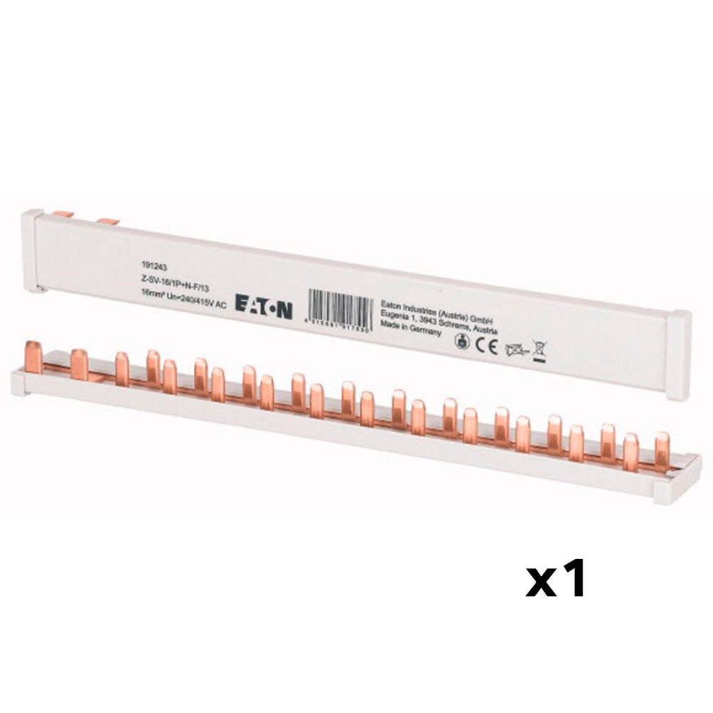 Peigne horizontal 1P+N 16A 13 modules-EATON - 4