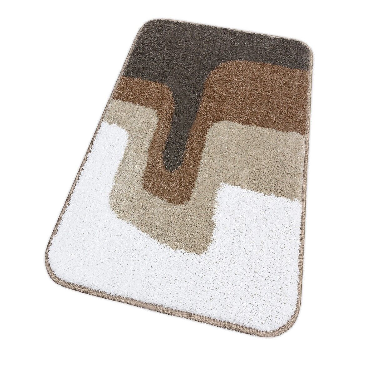 Mata łazienkowa 50x80 Cm Dywanik Przyłóżkowy Gładkie Włosy Miękki Absorbent Antypoślizgowy Zmywalny Brązowy