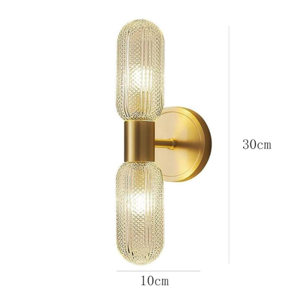 Kitchen Faucet Lumière Verre cuivre Applexion Moderne Haut en Bas, à têtes avec Une Prise bulbe G9 U2013 Lampe Murale intérieure élégante pour Chambre - 2