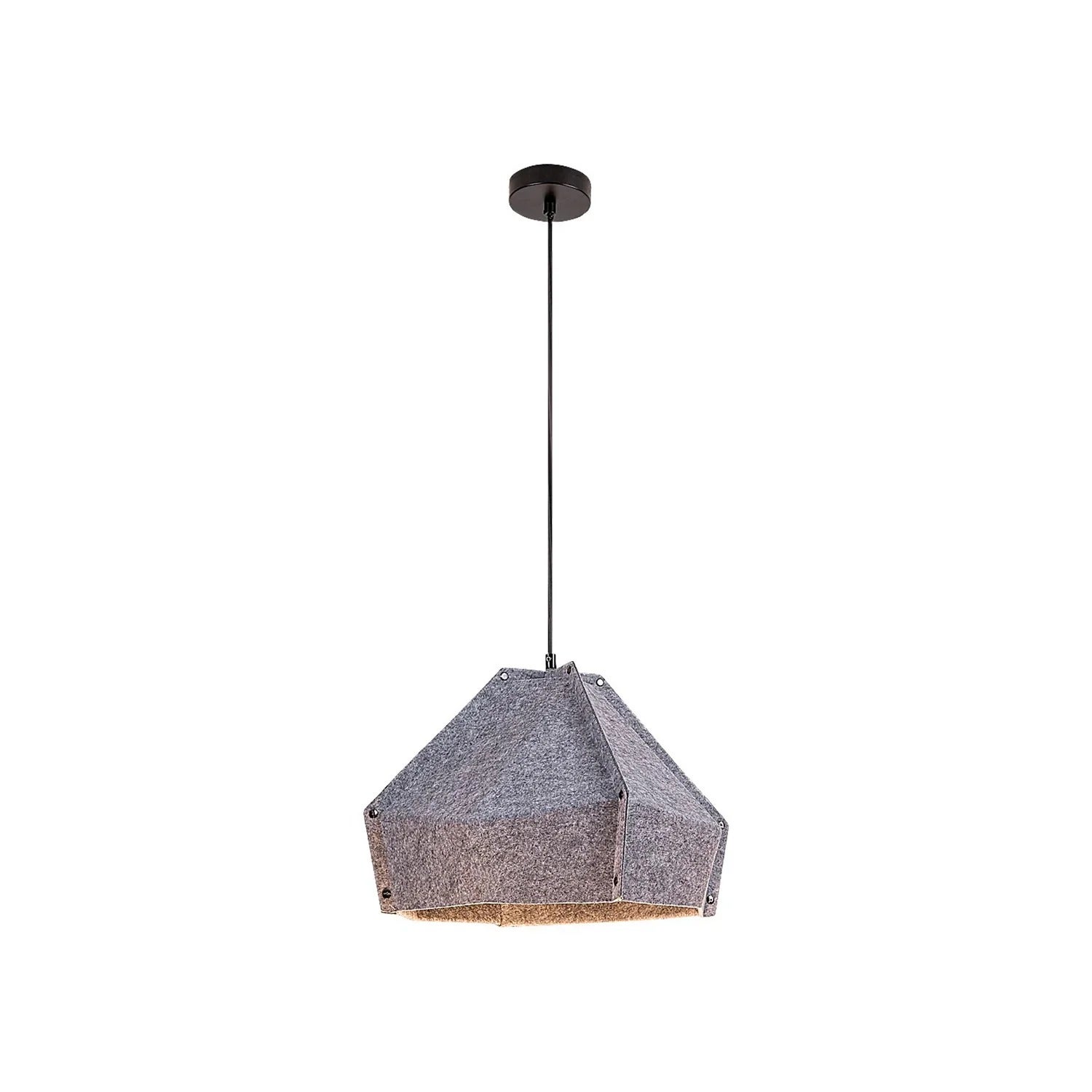 Lampa wisząca Lomiro popielato-czarna 1xE27x40W wym: 150 x 44 x 44 cm filc Rabalux