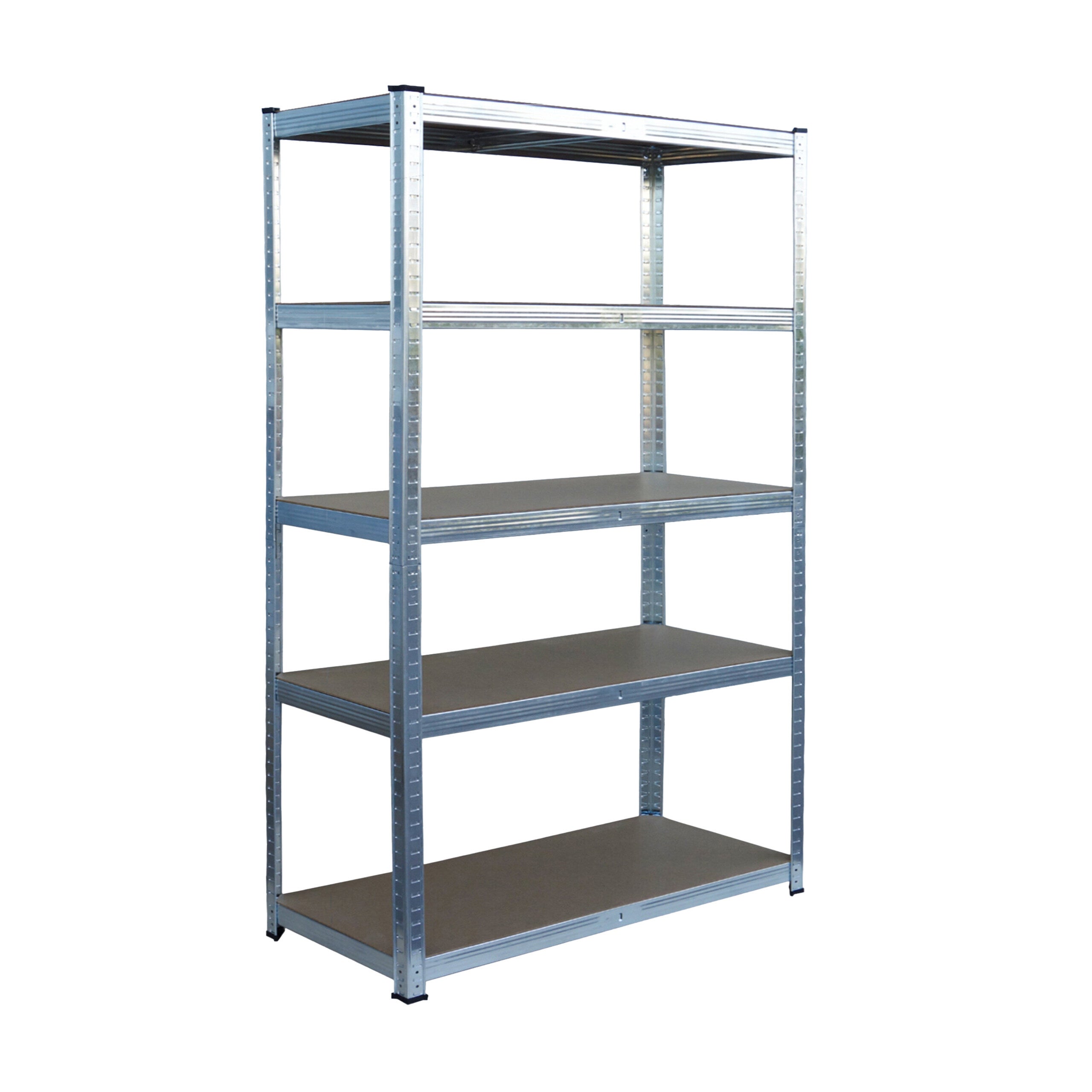 Scaffale Portacarichi 5 Ripiani In Acciaio Zincato – 200x100x40 Cm, Fino A 875 Kg, Regolabile E Senza Viti, Per Garage E Cantina
