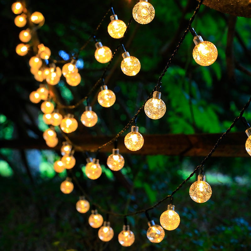 Zewnętrzne lampki solarne, 12 m, 100 diod LED, 8 trybów, idealne do ogrodu, balkonu i tarasu (ciepłe, białe światło) - 6