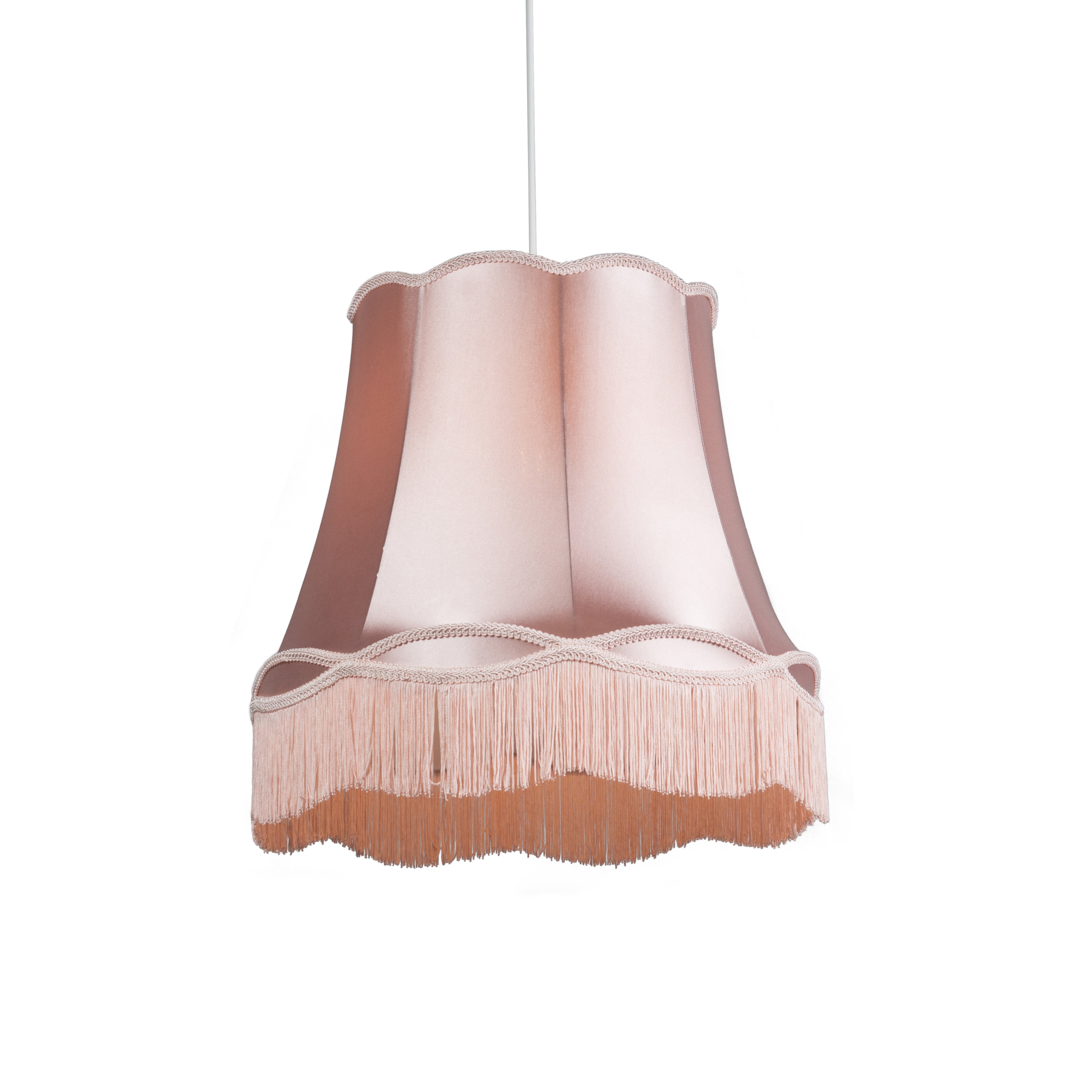Lampa wisząca retro różowa 45 cm - Granny