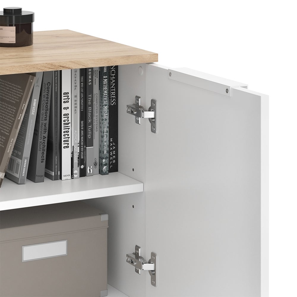 Vicco Sideboard Wido, Blanc/Sonoma, 80x50cm avec 2 portes - 6