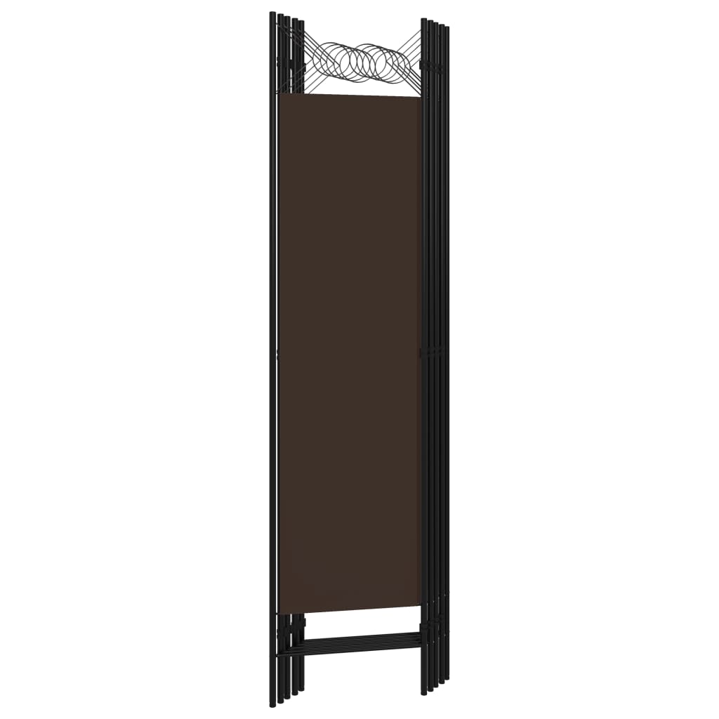 Cloison De Séparation 5 Panneaux Marron 200x180 Cm Vidaxl - 4