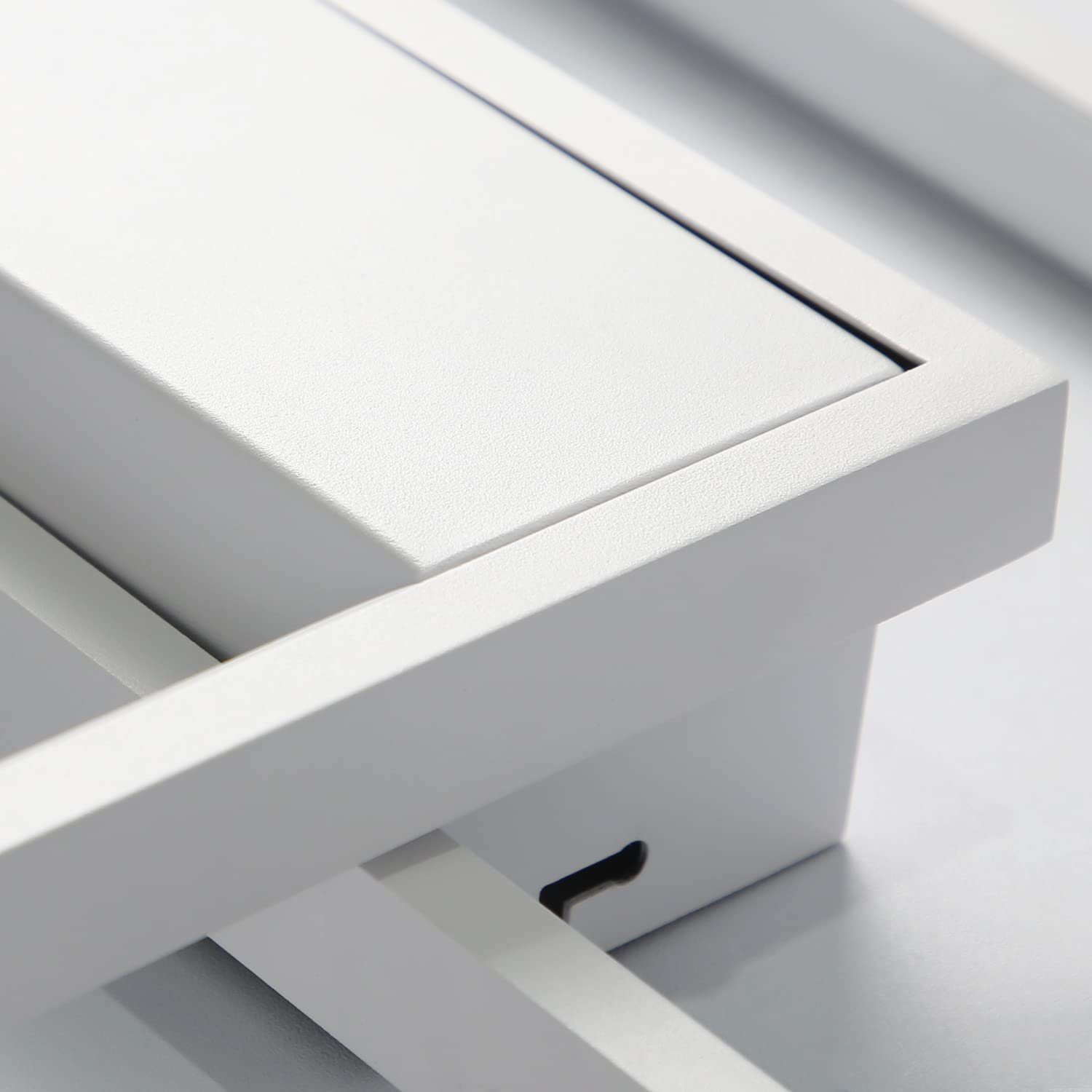 Nettlife Lampe LED Plafonnier Salon - 65 cm, moderne, dimmable avec télécommande, 65 W, chambre, cuisine, salle à manger, blanc - 5