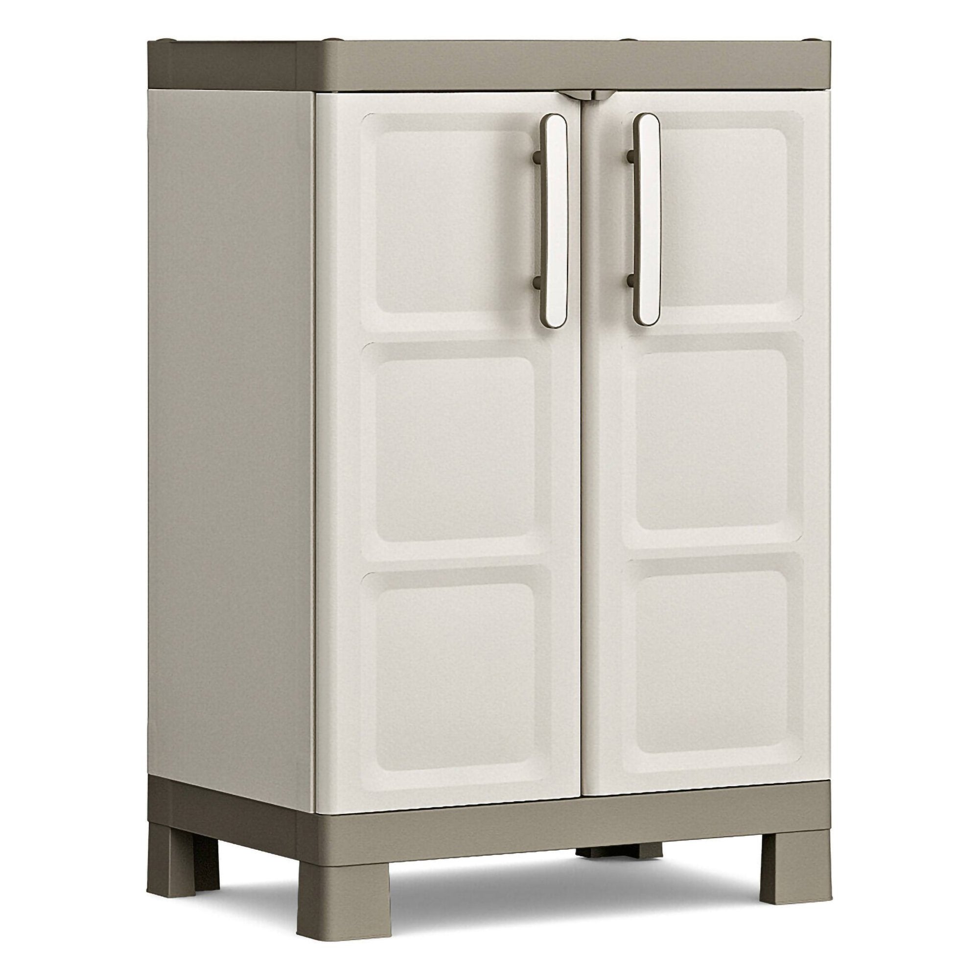 Armario de exterior - Mueble de jardín marrón arena 65x45x97h cm - 4