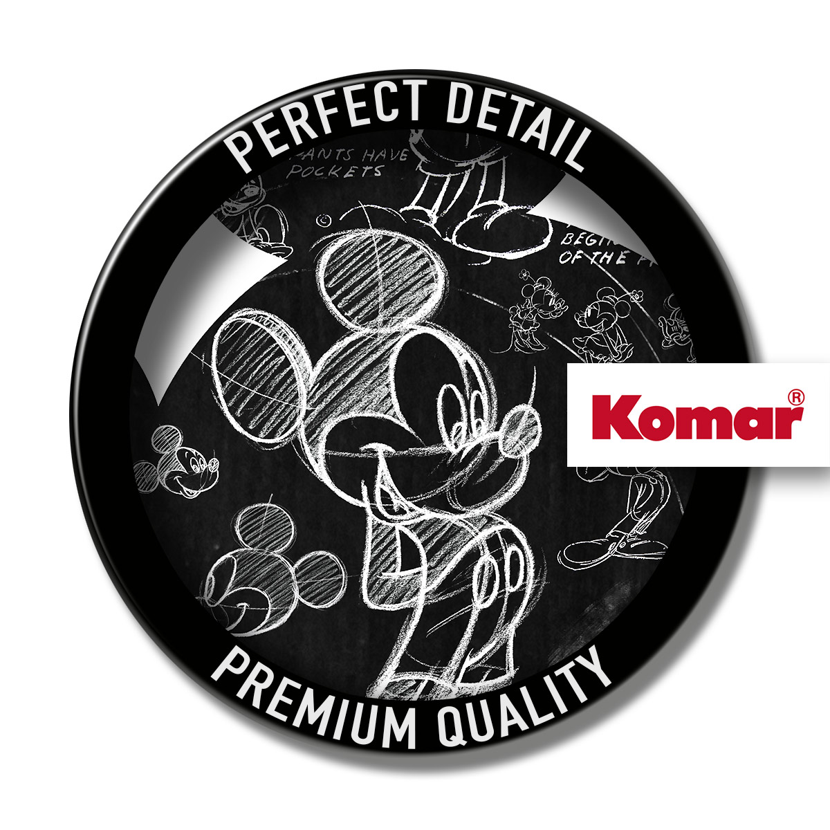 Vinilos decorativos gigantes de komar - disney mickey head illustration - talla: 125 x 125 cm