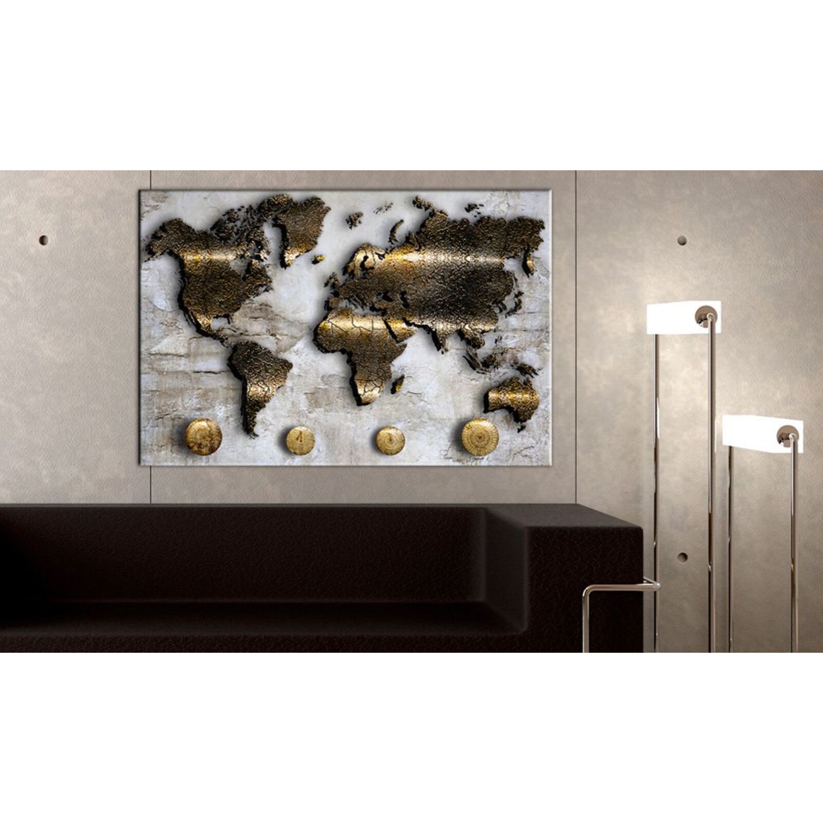 Tableau en liège voyage d'or - 90 x 60 cm - 2