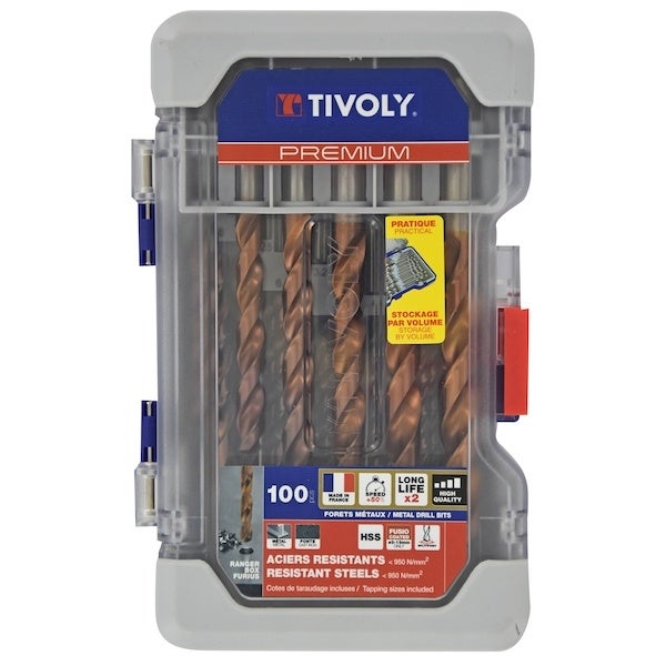 Coffret Tivoly Ranger 18 Forets Métaux Technic HSS Steam - Boîte Métal