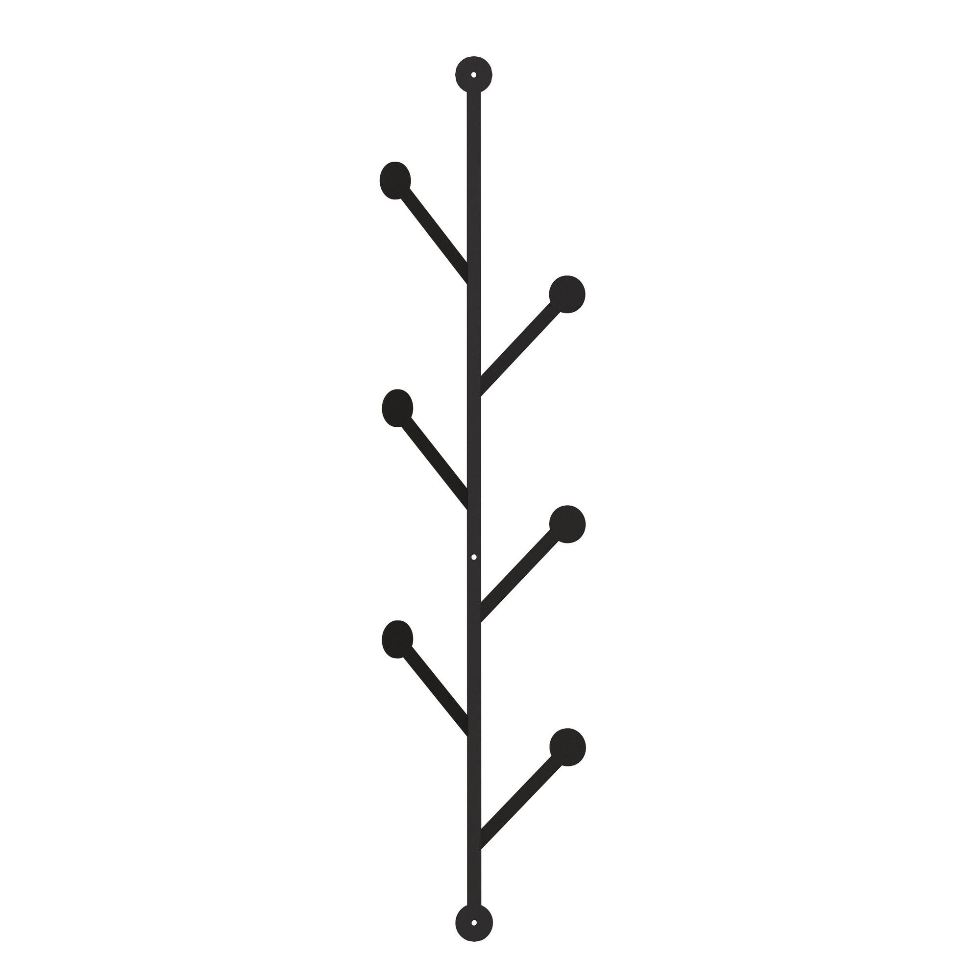 Cuier PONPON, negru, metal, 22x5x94 cm