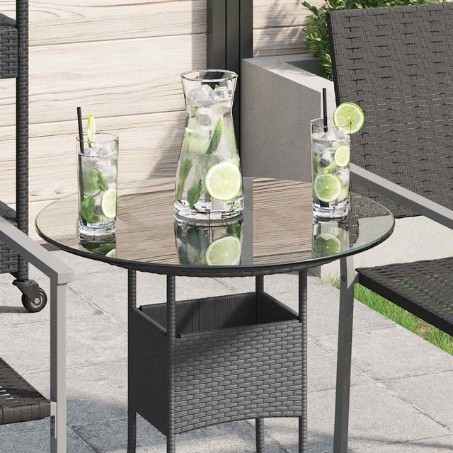 Tavolo da Giardino,Tavolo da esterno Nero 80x80x75 cm in Alluminio Pressofuso CFW310778 | Leroy Merlin
