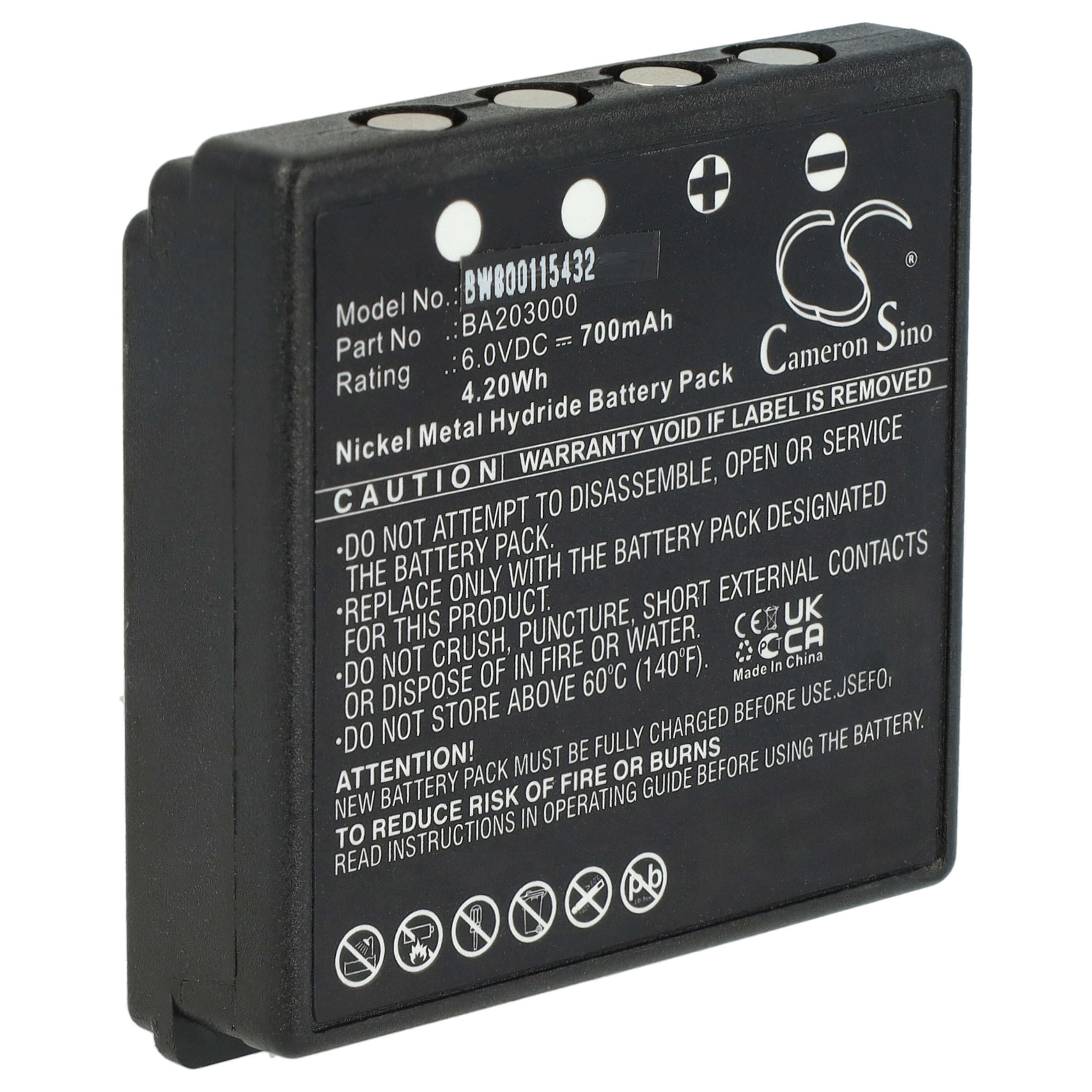 Batterie Vhbw 1700mAh Pour Télécommande Nevo S70 - Remplacement A0356 Li-ion 3,7V