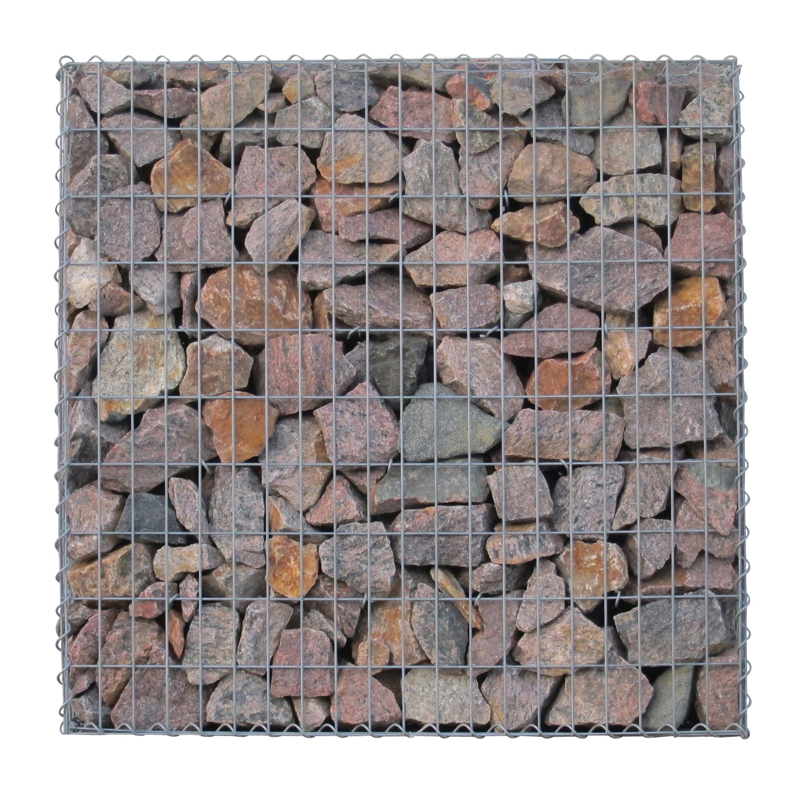 Gavión de acero galvanizado 100x100x30cm (LxAxP), malla 5 x 10cm, Anillo en C, jaula metálica para muro o jardín - 8