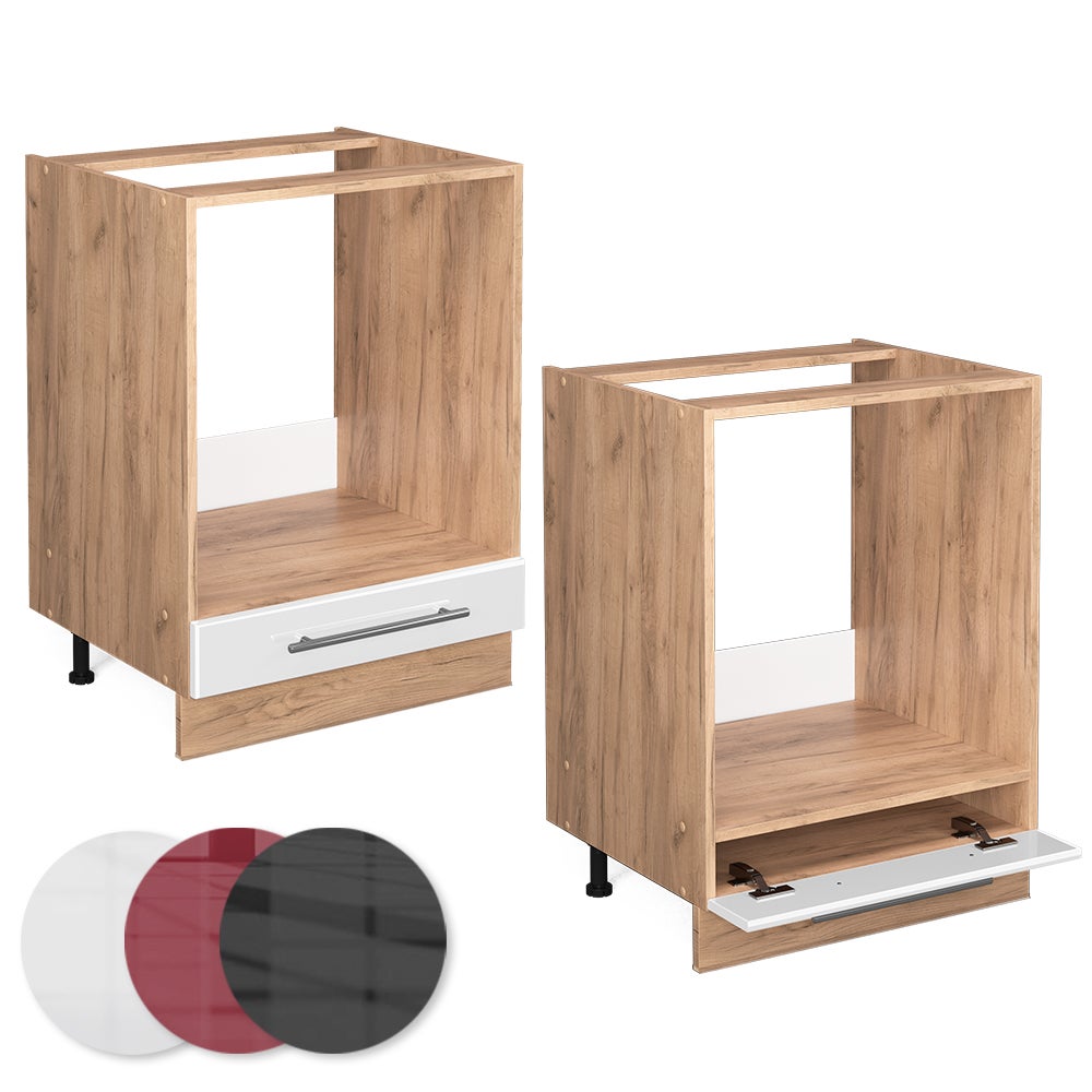 Vicco Meuble pour four Fame-Line, Blanc Haute brillance, 60cm sans PT - 5