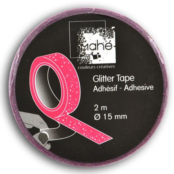 Nastro adesivo washi tape con glitter, decorativo, per fai da te e orlare (oro rosa