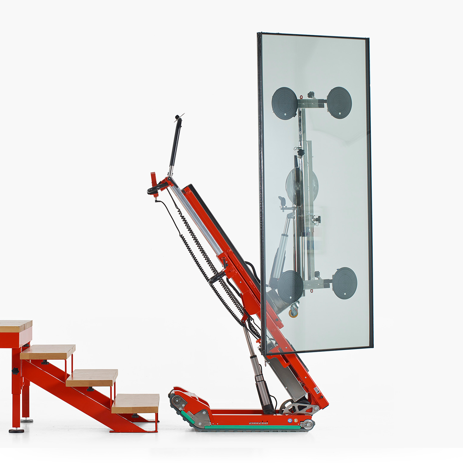 Carro sobe-escadas elétrico Skipper Lift GL para instalação de envidraçados 3x2,7 m ventosas manuais 300 kg - 5