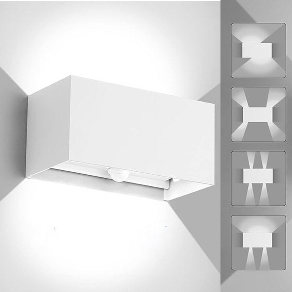 Lámpara De Pared De Luz Blanca Fría De 24 W, Lámpara De Pared De Luz Blanca Fria De 24 W Lampara De Pared Impermeable Para Exteriores Led Luz Nocturna Angulo De Luz Ajustable 98632700