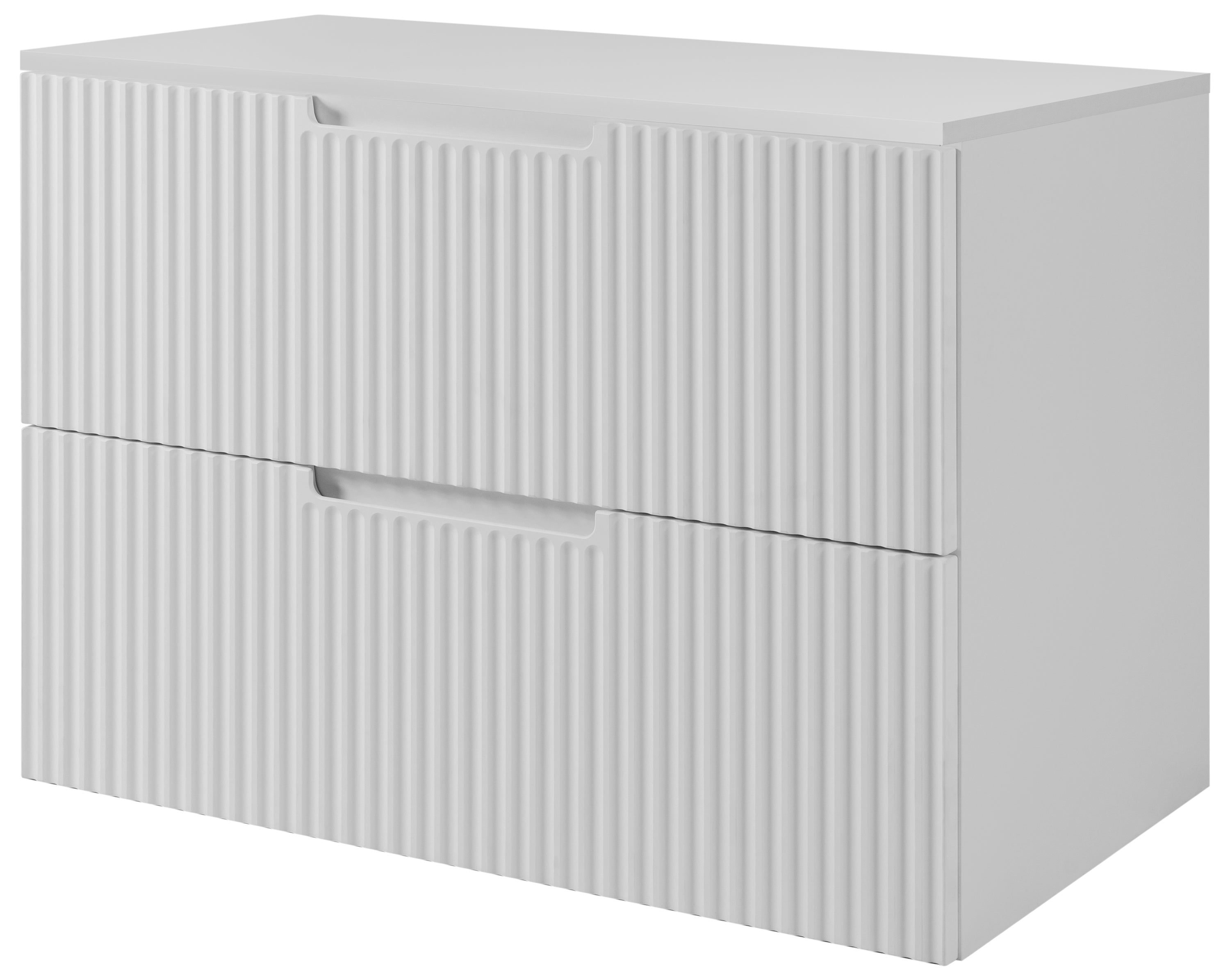 Mueble bajo lavabo de baño suspendido con encimera vena blanco 80 cm