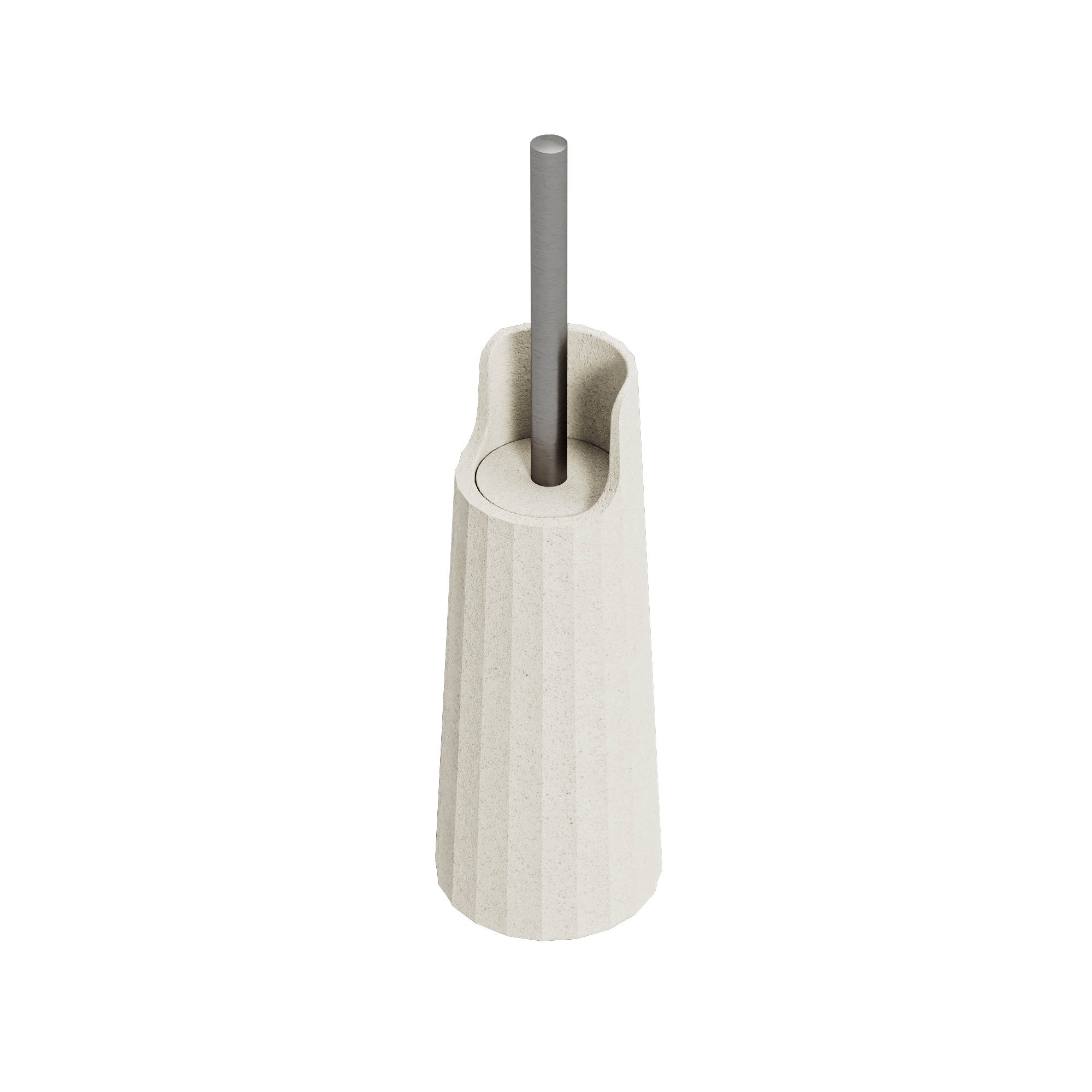 Brosse De Toilette Cosmic Saona - Design élégant Résine - Porte-brosse Inclus - Couleur Sable