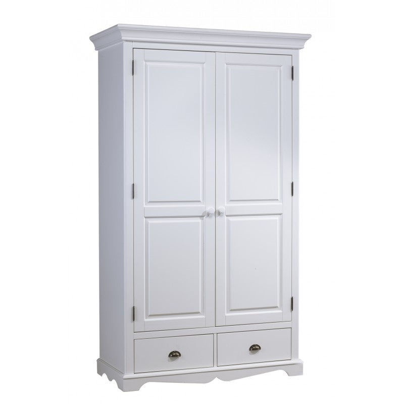 Petite Armoire Penderie Blanche - 2 Portes - Bois - État Neuf - Leroy Merlin