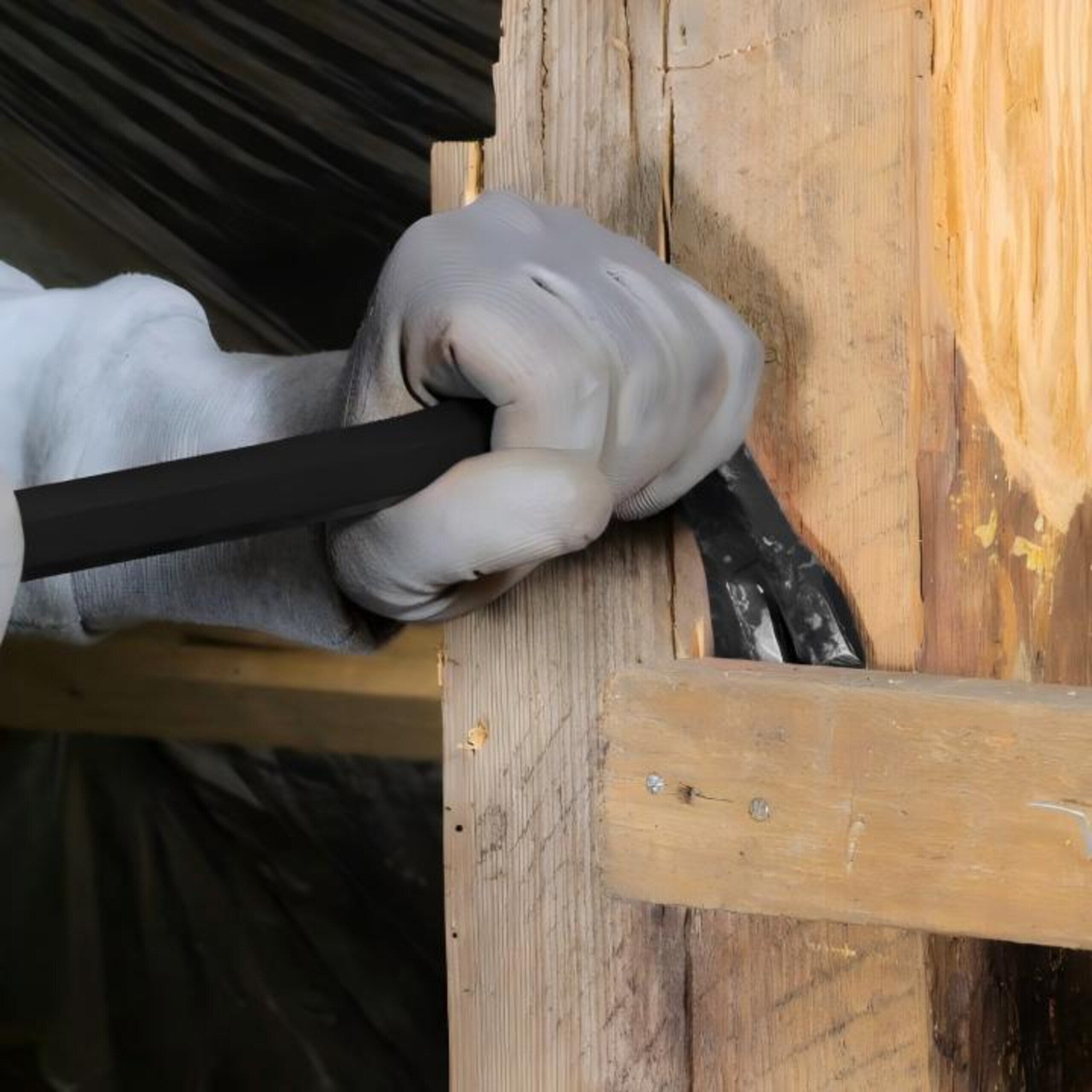 Pied-de-biche XL 90 cm, barre de levage acier, pour lever et extraire les clous, burin de démontage, noir, relaxdays - 2
