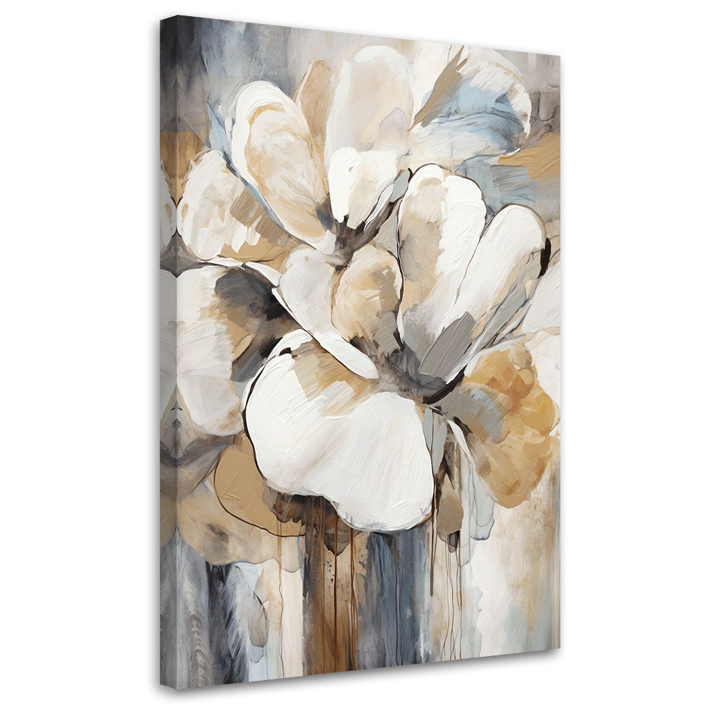 Tableau sur toile Fleur de rose blanche Nature 40x40 Tableau sur toile Fleur de rose blanche Nature 40x40