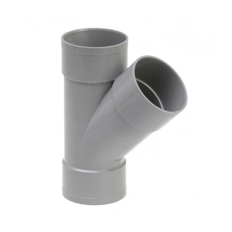 Culotte PVC gris 45 degrés - Diamètre 125 mm - Triple emboîture - Girpi - 2
