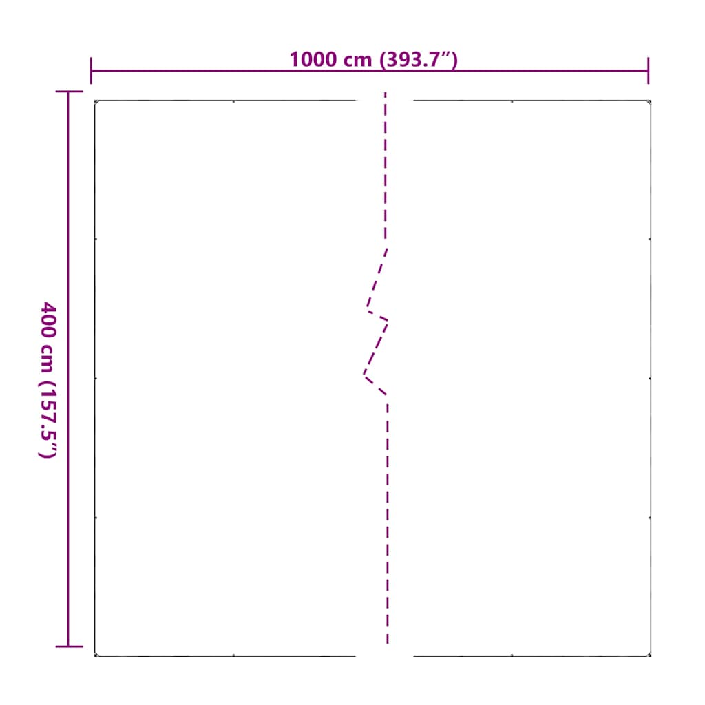 Lona protetora transparente com ilhós em PVC 4x10 m - COMFORTXL - 9