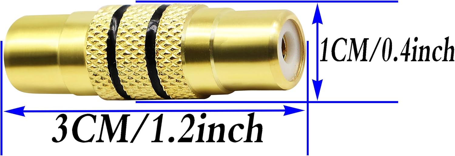 5 Pezzi Adattatore Connettore RCA Femmina-Femmina – Accoppiatore Audio Video Per Cavi, Colori Rosso Giallo Blu Nero Bianco