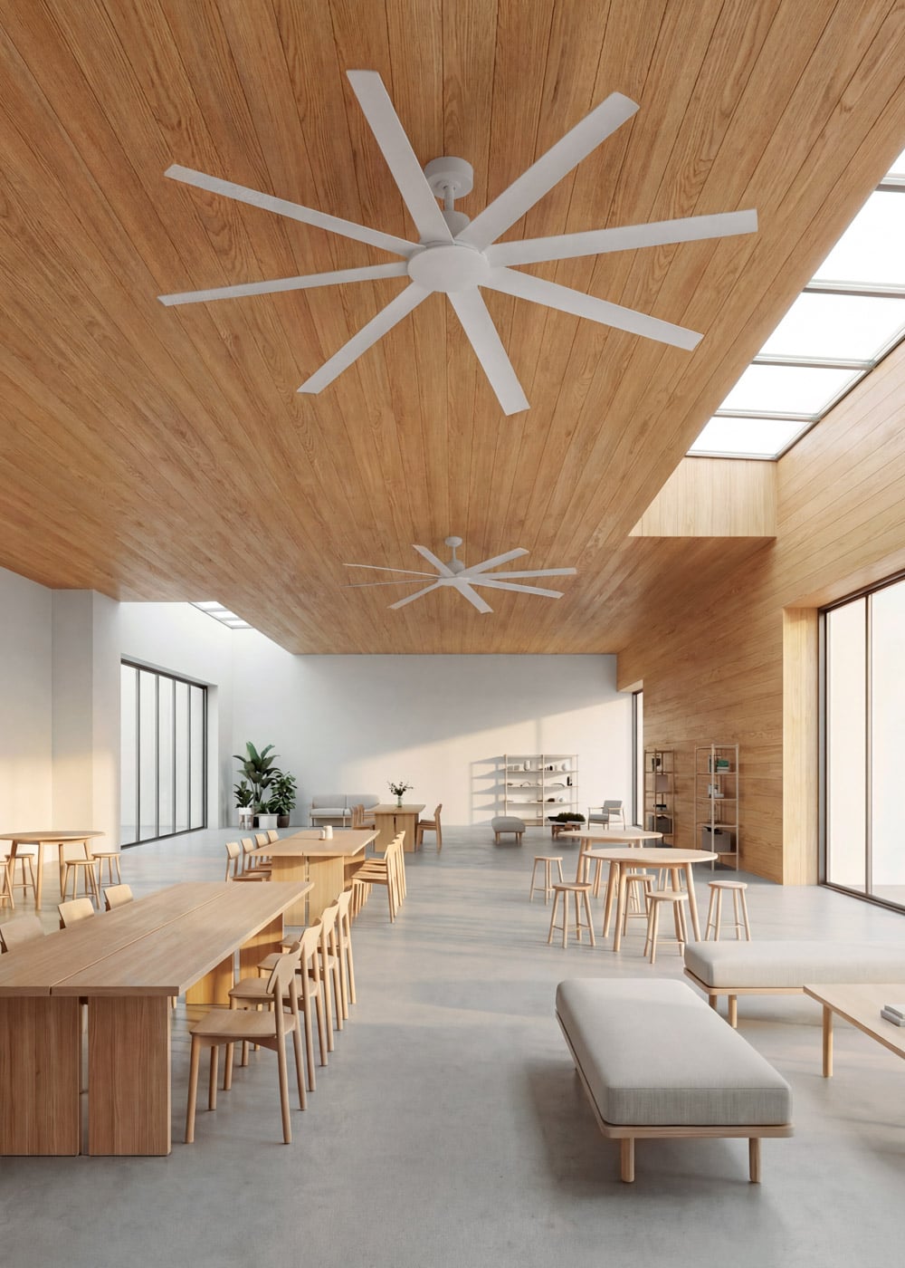 CREATE - WIND INDUSTRIAL - Cichy wentylator sufitowy 40W – dostępny w różnych rozmiarach -