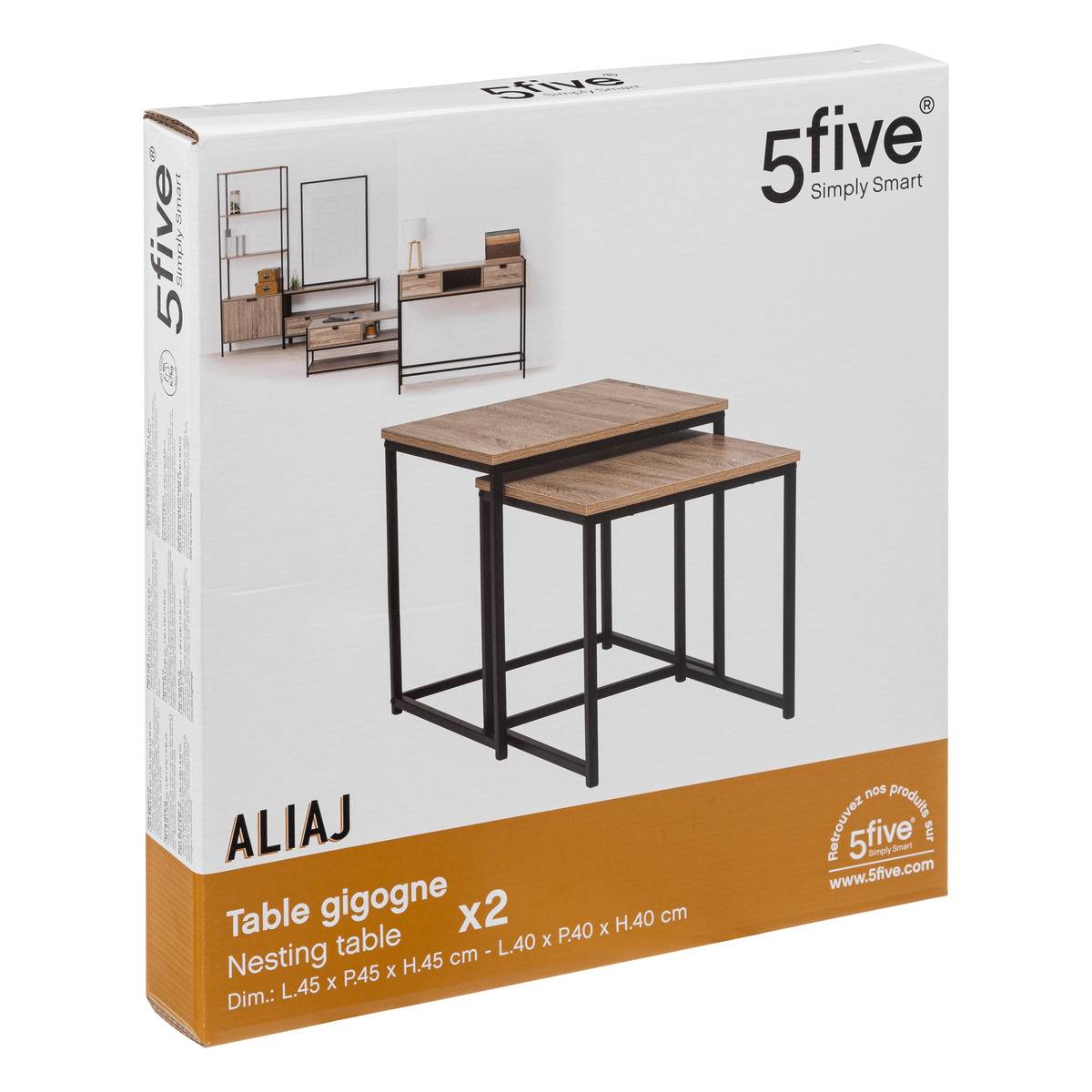 Lot de 2 tables gigognes 