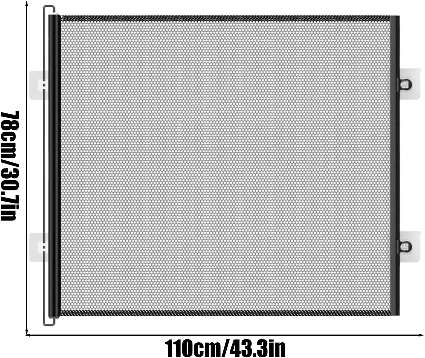 Recinto para animais - Corrimão de escada - Vedação telescópica - Vedação dobrável - Vedação de segurança para crianças - (78*110 cm) - 2