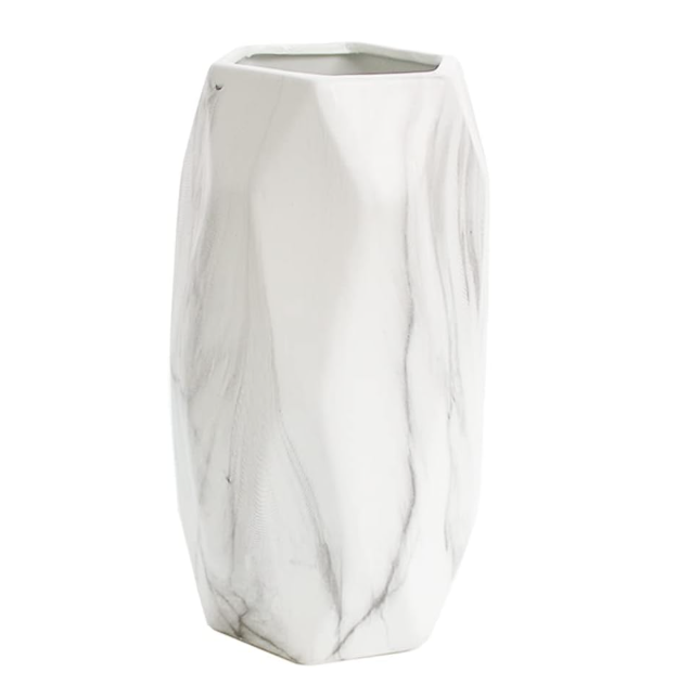 Wysokość 20 cm Biały ceramiczny wazon stożkowy na pampasy, nowoczesny wysoki wazon dekoracyjny na centralny element stołu