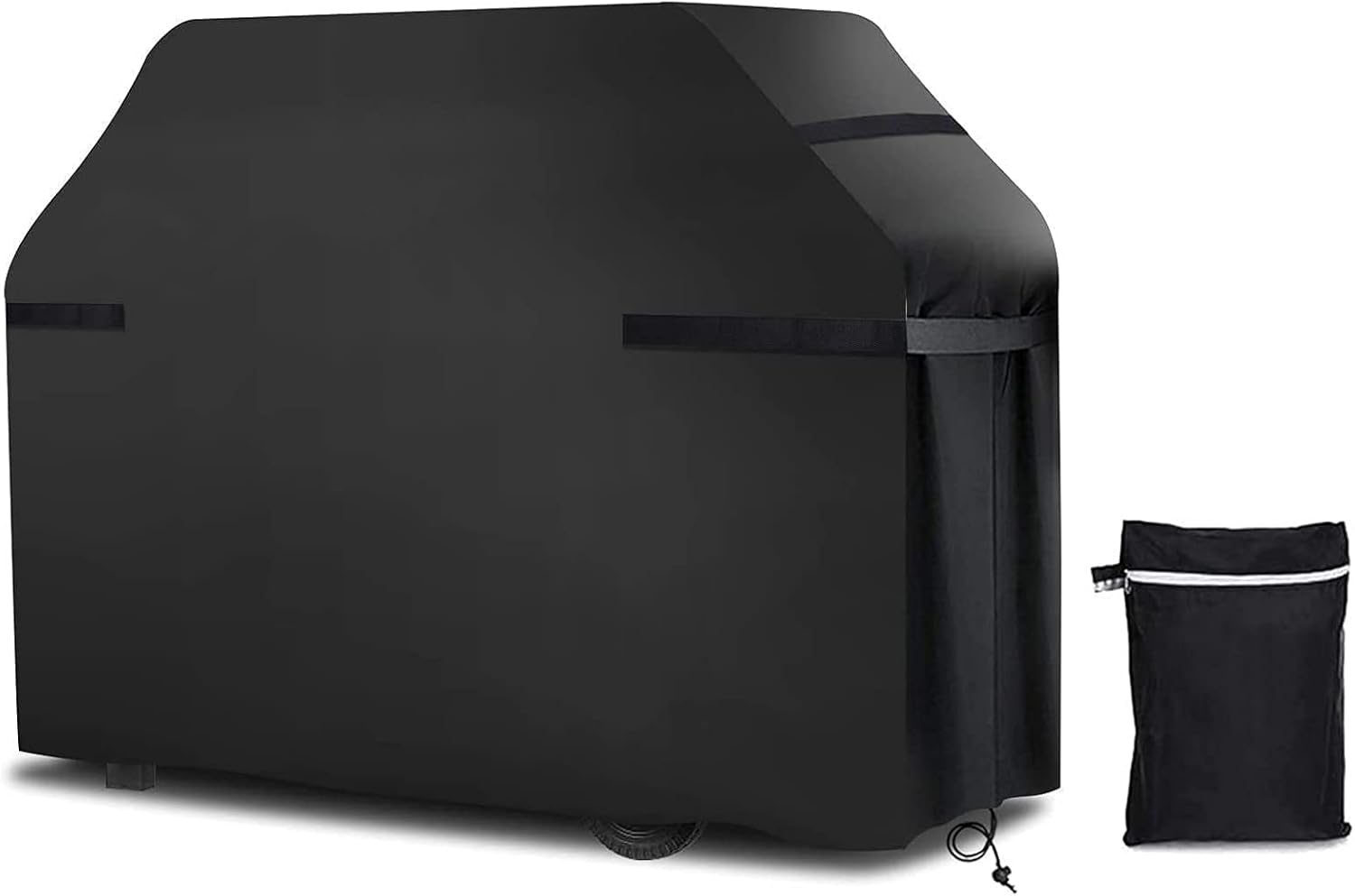 Wodoodporny, wiatroszczelny i odporny na rozdarcia pokrowiec na grilla z paskami i torbą do przechowywania (170x61x117 cm)
