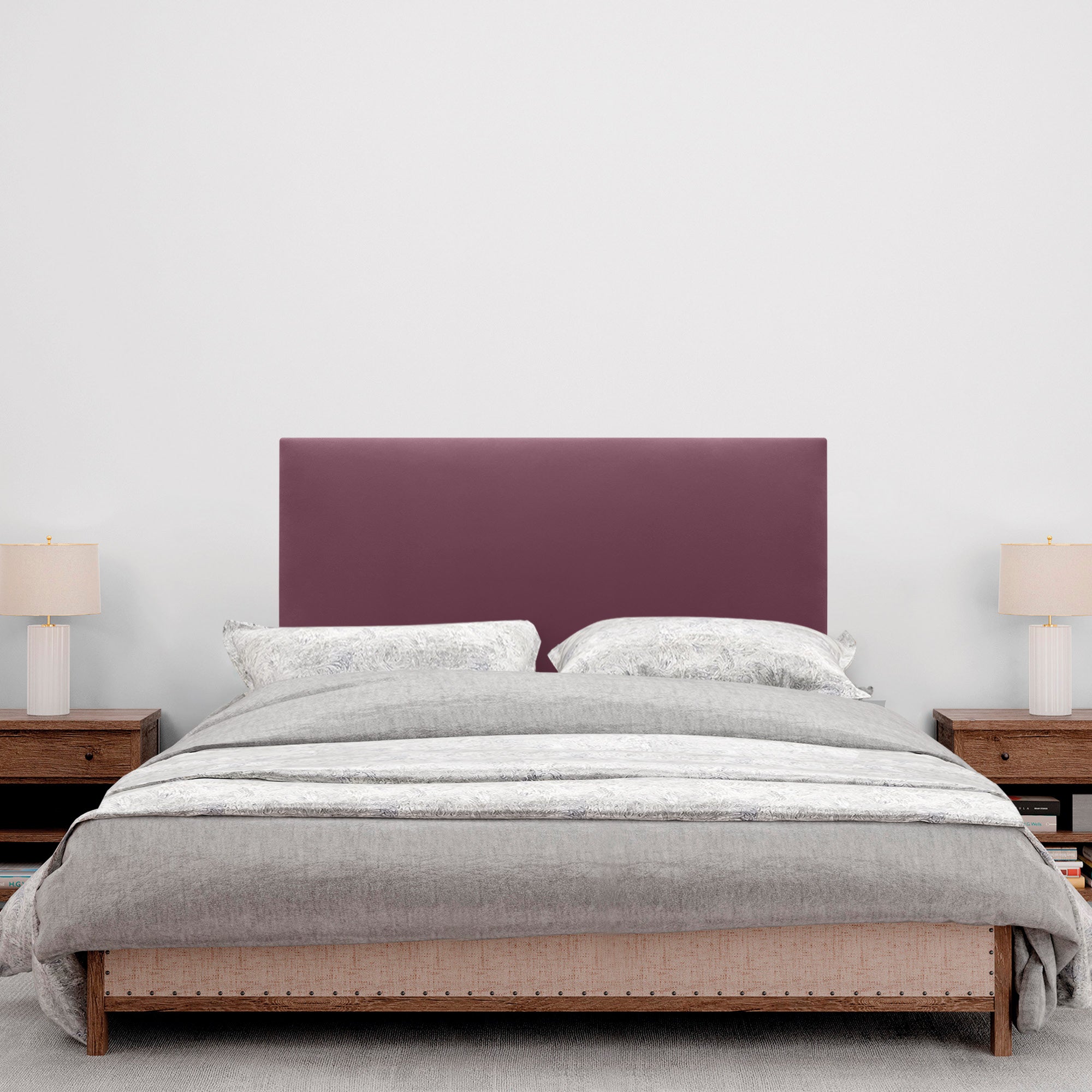 DHOME Cabecero de Polipiel Liso cabeceros Cabezal tapizado Cama (Polipiel Vino Tinto, 105cm (Camas 80/90/105)) - 4