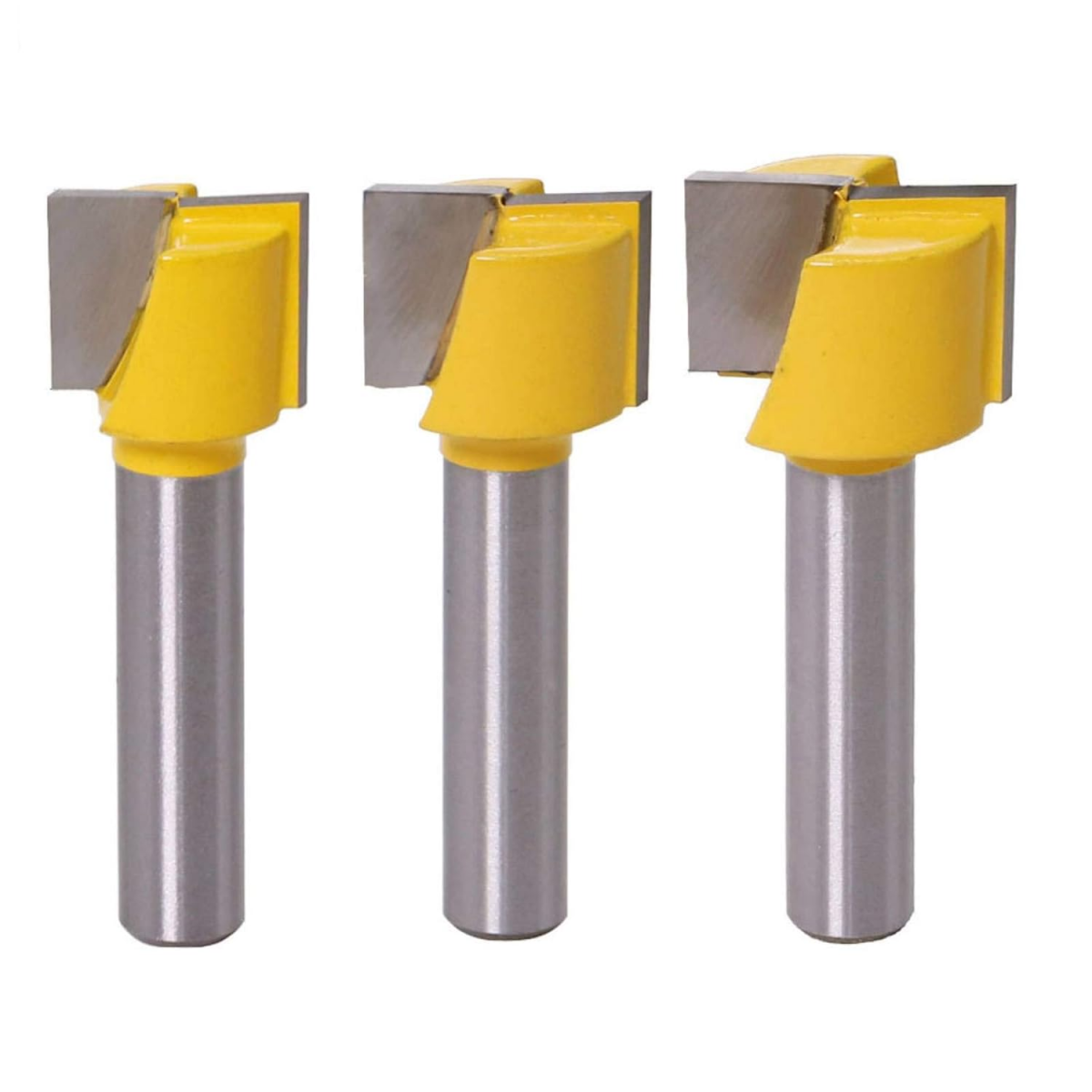 Baorder Set 3 Frese Per Pulizia Fondo In Metallo Duro - 8 Mm Di Codolo, Diametri 16/18/20 Mm - Per Legno, CNC, Fresatrice E Incisione
