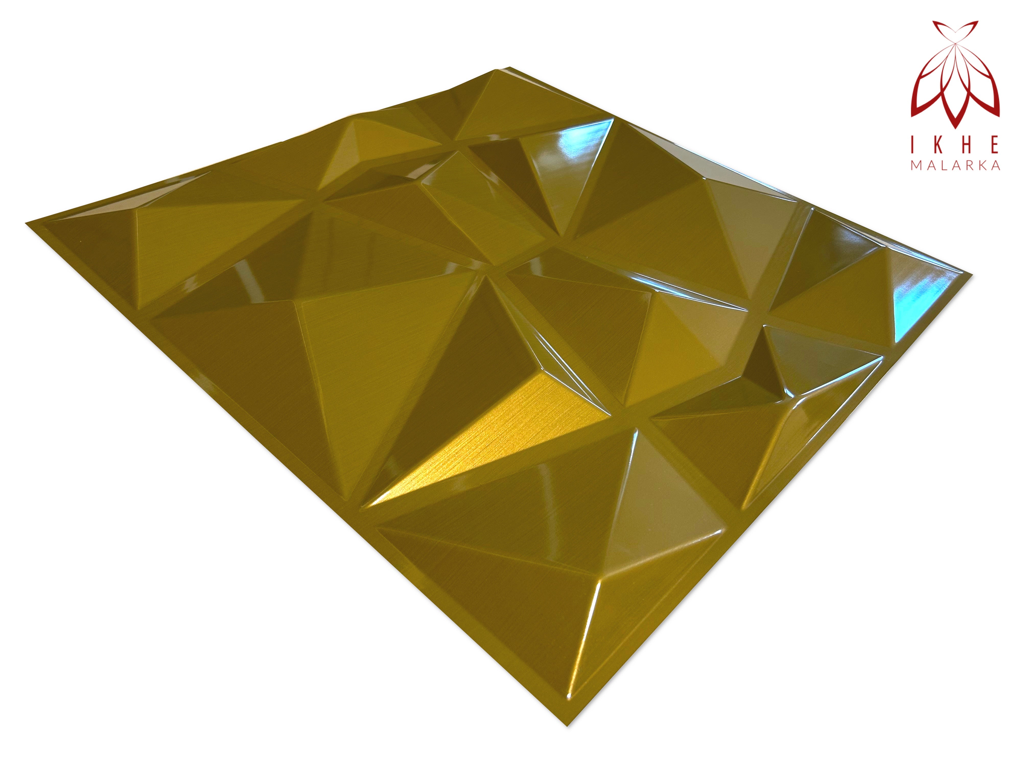 Lot de 12 panneaux muraux 3D en PVC – 3 m² – Effet diamant 