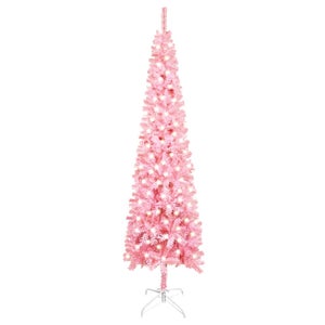LIFEZEAL Albero Di Natale Artificiale Rosa 150 Cm – PVC Di Qualità, Base In Metallo, Facile Da Montare, Perfetto Per Decorazioni Natalizie