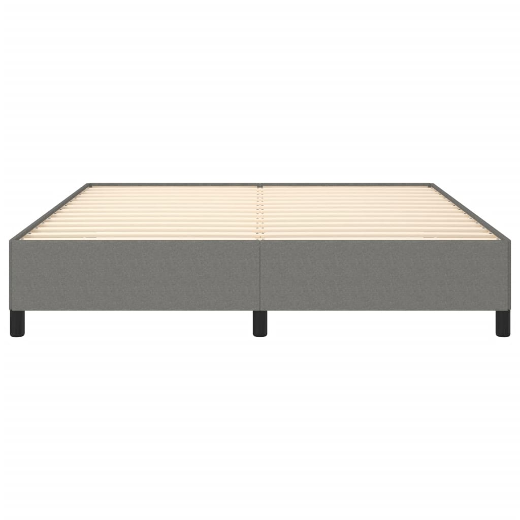 Cadre de lit sans matelas gris foncé 180 x 200 cm tissu - 5