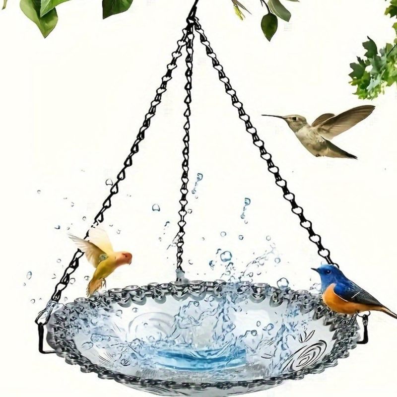 Abreuvoir suspendu pour oiseaux, bol pour jardin ou terrasse ...