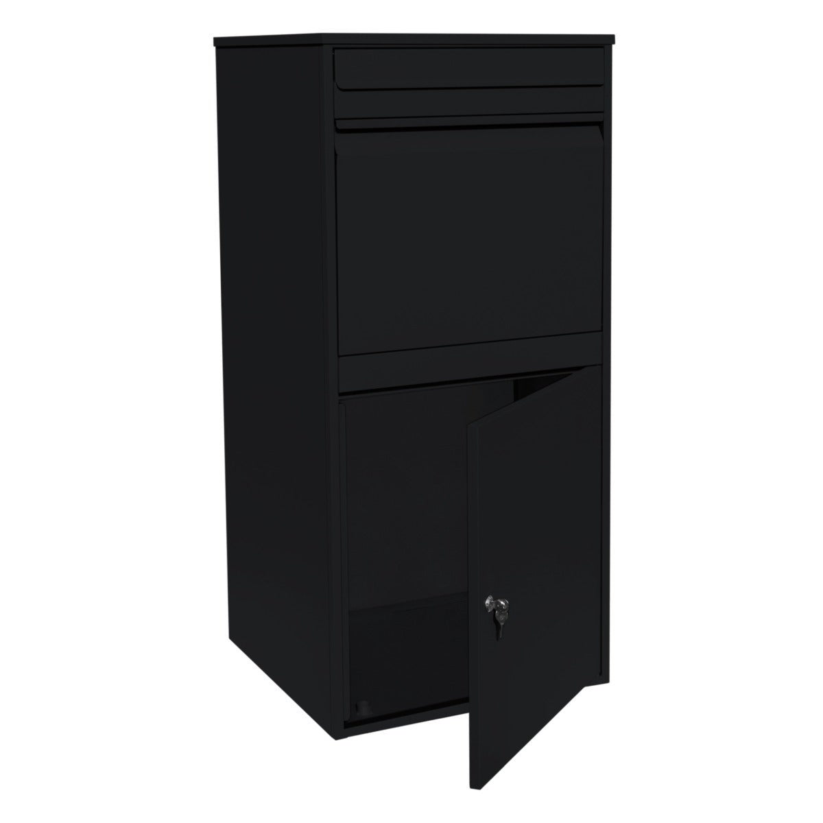 Boîte à Colis XL Anti-vol Noire en Acier Autoportante Boîte aux Lettres Murale Colissimo -Grande boîtes jusqu'à 44 x 33 - 8