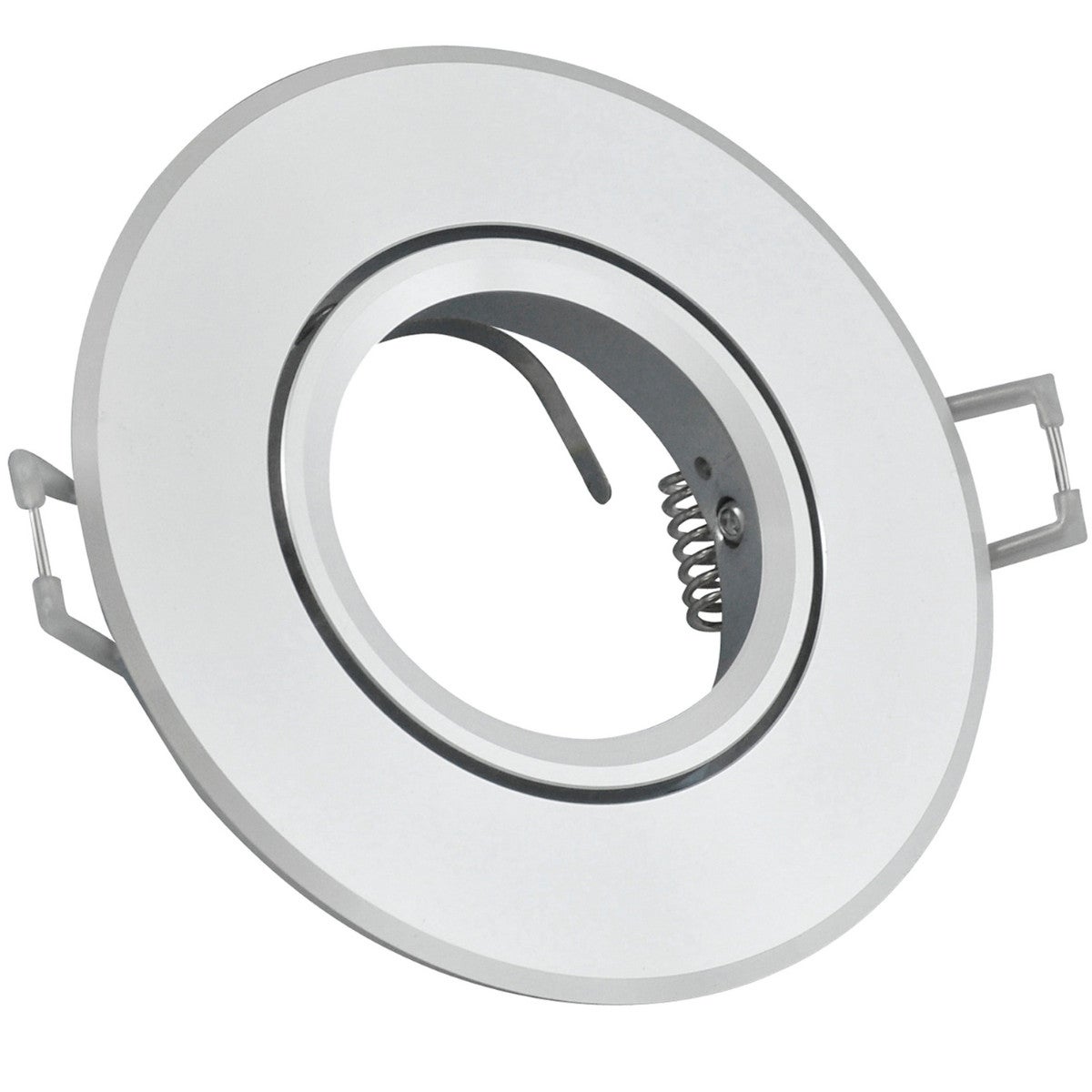 Oprawa sufitowa wpuszczana podtynkowa West srebrna 1xGU10x8W okrągła ruchoma IP20 wym: 2,2 x 9,5 x 9,5 cm aluminium Polux