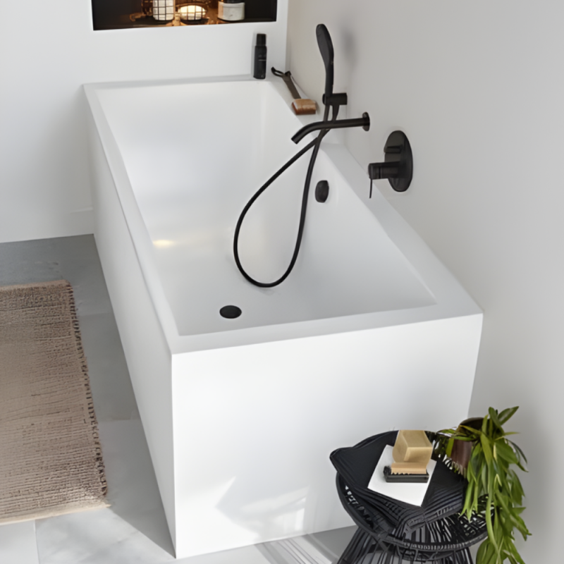 JACOB DELAFON Tablier frontal pour baignoire rectangulaire 180 x 90 x 60 cm installation angle Blanc - 5