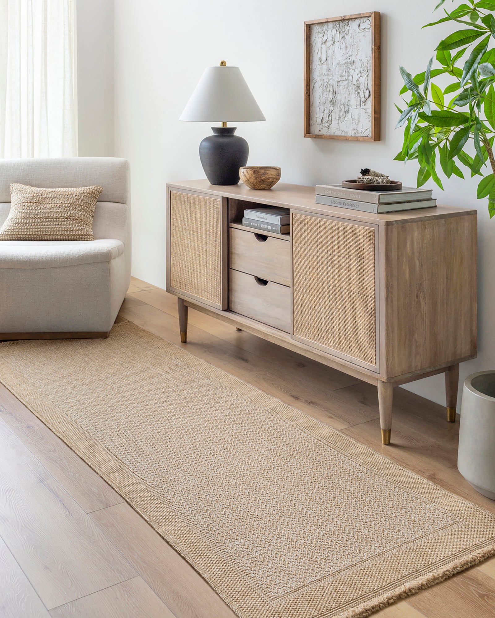 LIVABLISS Tapis d'Extérieur/Intérieur Aspect Jute Beige 80x220 cm Jenny - 2