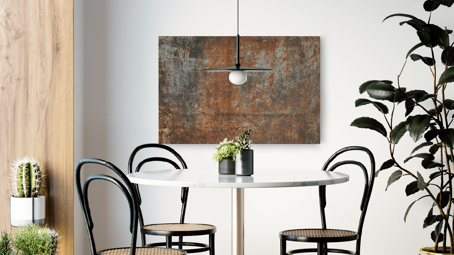 Tableau Magnétique en Métal Style Rouille 90x60cm, MetalBoards pour tout type d'Aimants - 3