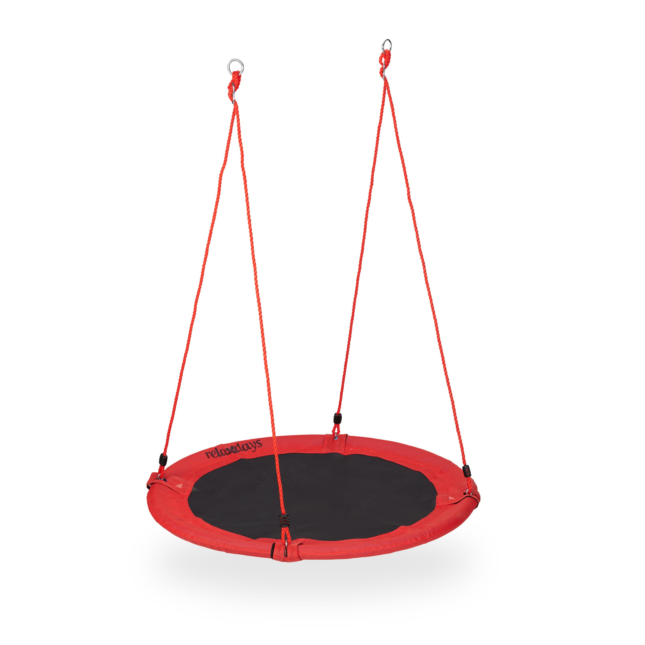 Relaxdays Balançoire nid d'oiseau Ronde, 110 cm, à Suspendre, 100 kg, Multicolore, Enfant Adulte Jardin extérieur Relaxdays Balançoire nid d'oiseau Ronde, 110 cm, à Suspendre, 100 kg, Multicolore, Enfant Adulte Jardin extérieur