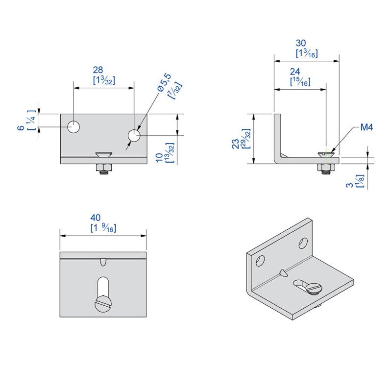 Equerre renforcée de fixation murale du rail pour SLID'UP 1100 - 1200 - 1300 - porte 80 kg - 2