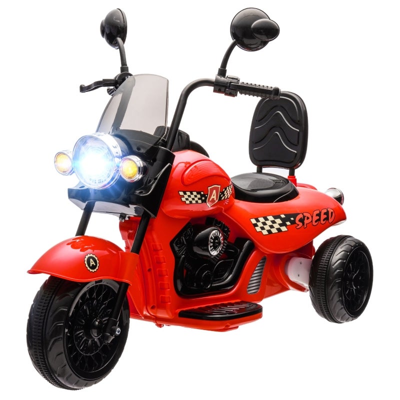 Moto électrique Enfant 6V Avec Bulles – 3 Roues PP – LED – Poids Max 30 Kg – Rouge – 3 Ans+